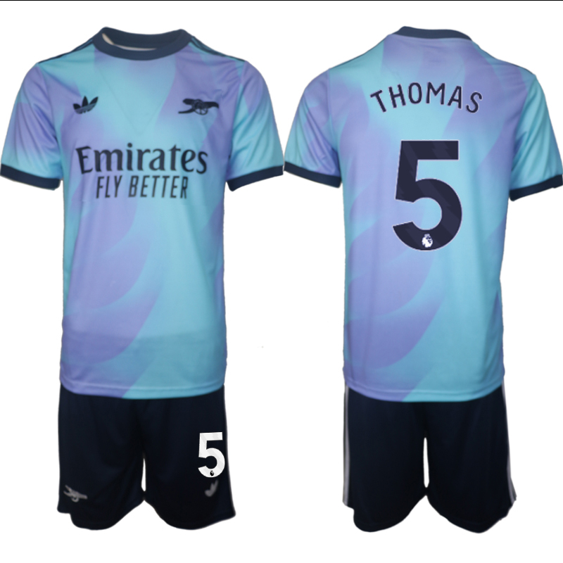 Men 2024-2025 Club Arsenal away Purple blue 5 Soccer Jersey